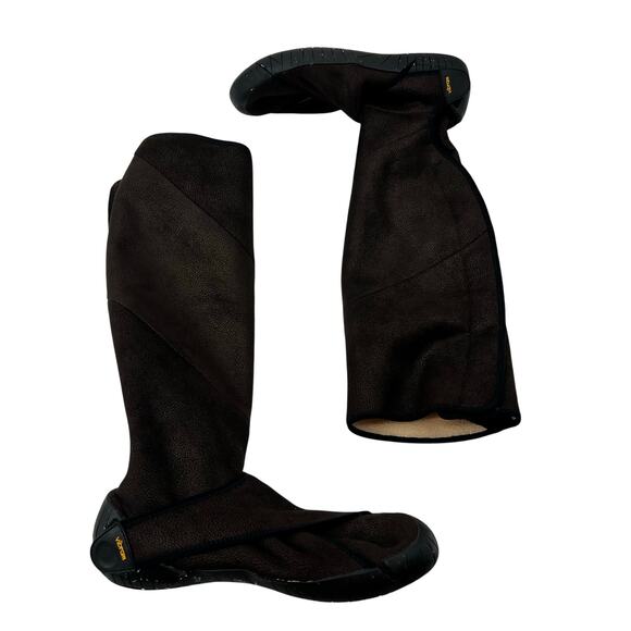 Vibram five fingers furoskiki shearling tall wrap boots sz large 42-43 US 10 11 - Picture 2 of 13